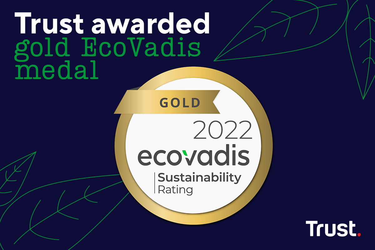 Trust awarded gold EcoVadis medal